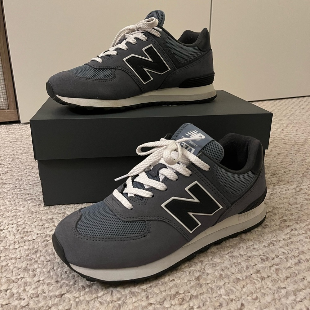 New Balance Gray and White Sneakers